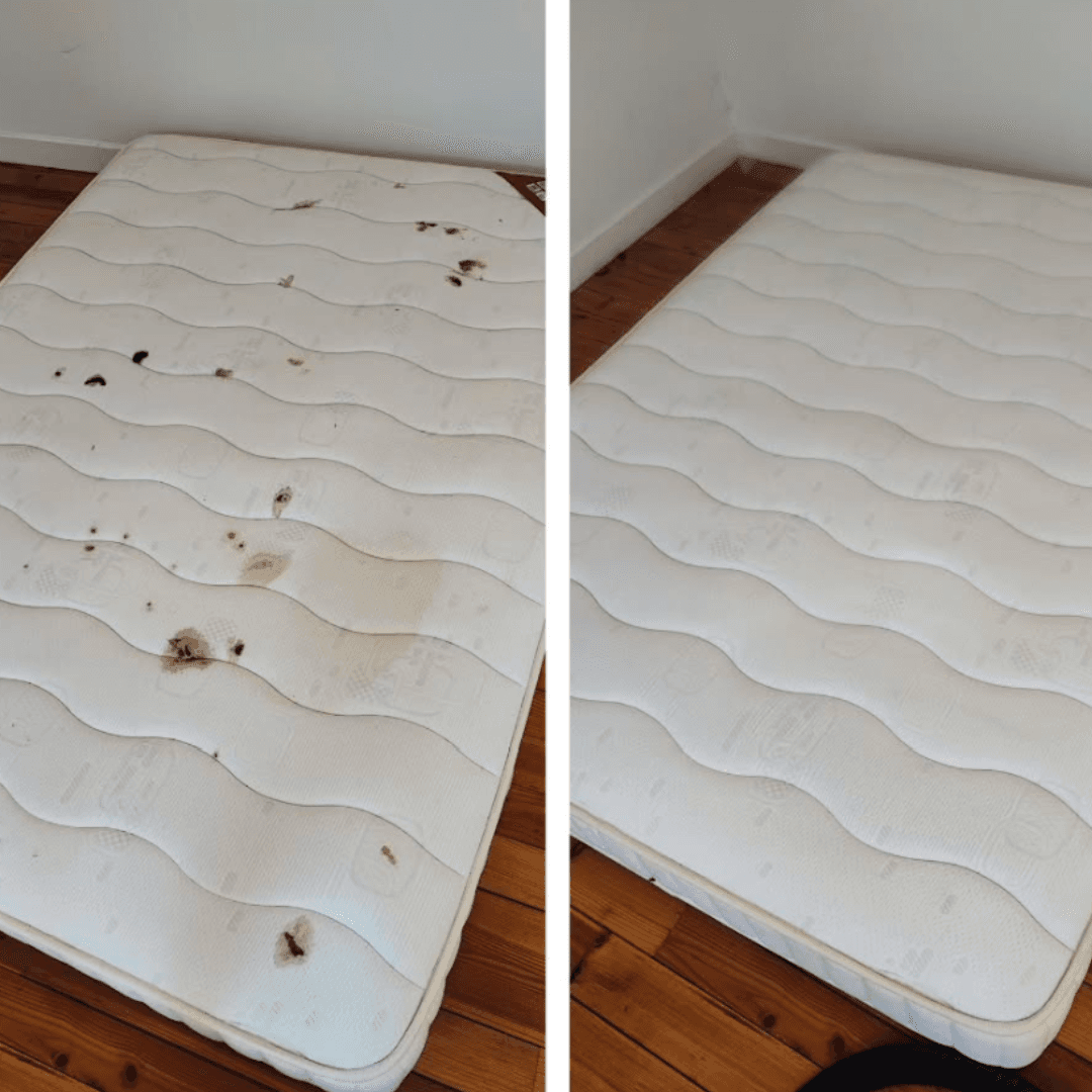 Nettoyage matelas résultat avant après 94 — DKP France